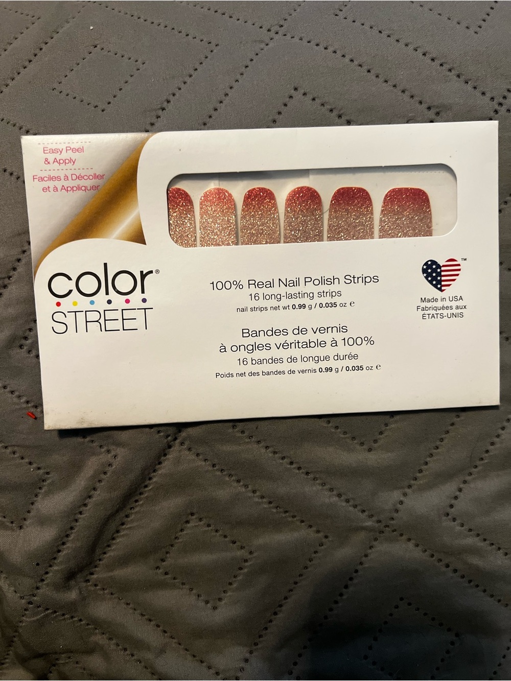 Color Street Nail Polish Strips - Coral Bay (Glitter Ombré)